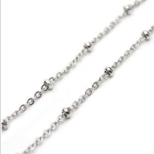 Stainless Steel Beaded Satellite Chain 20”